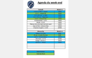 Agenda du week-end