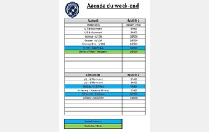 Agenda du week-end 