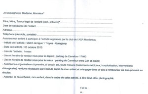 Assistez au match TROYES-GUINGAMP le 3 octobre 2015 pour les U10/U11.