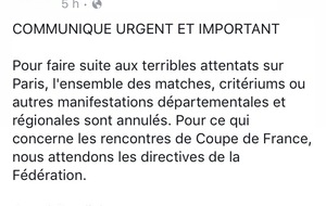 Matchs annulés ce week-end !