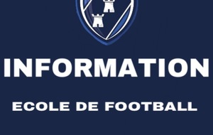 Modification créneaux U6 à U9